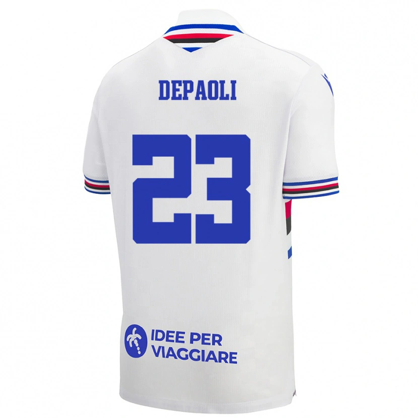 Danxen Niño Camiseta Fabio Depaoli #23 Blanco Azul Rojo 2ª Equipación 2025/26 La Camisa México