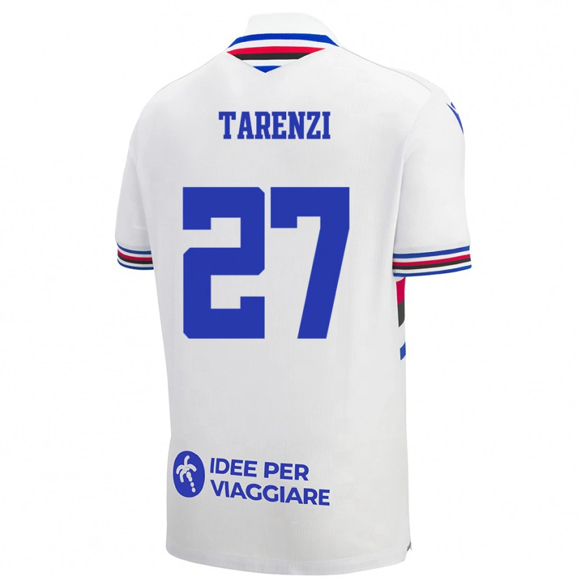 Danxen Niño Camiseta Stefania Tarenzi #27 Blanco Azul Rojo 2ª Equipación 2025/26 La Camisa México
