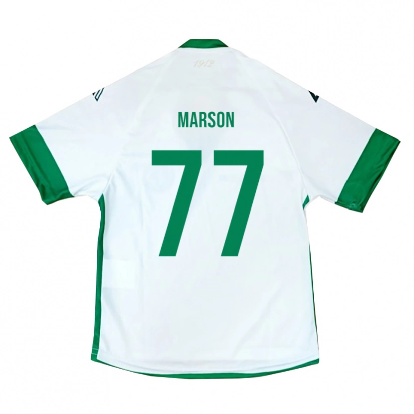 Danxen Niño Camiseta Leonardo Marson #77 Blanco Verde Azul 2ª Equipación 2025/26 La Camisa México