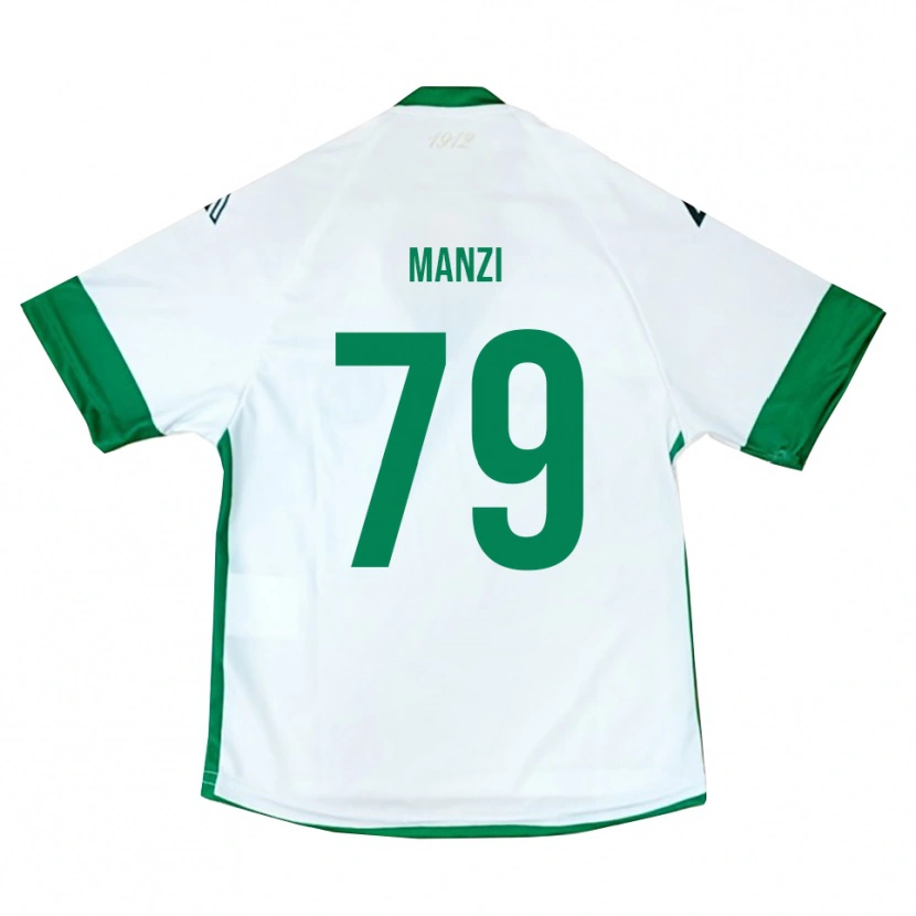 Danxen Niño Camiseta Claudio Manzi #79 Blanco Verde Azul 2ª Equipación 2025/26 La Camisa México