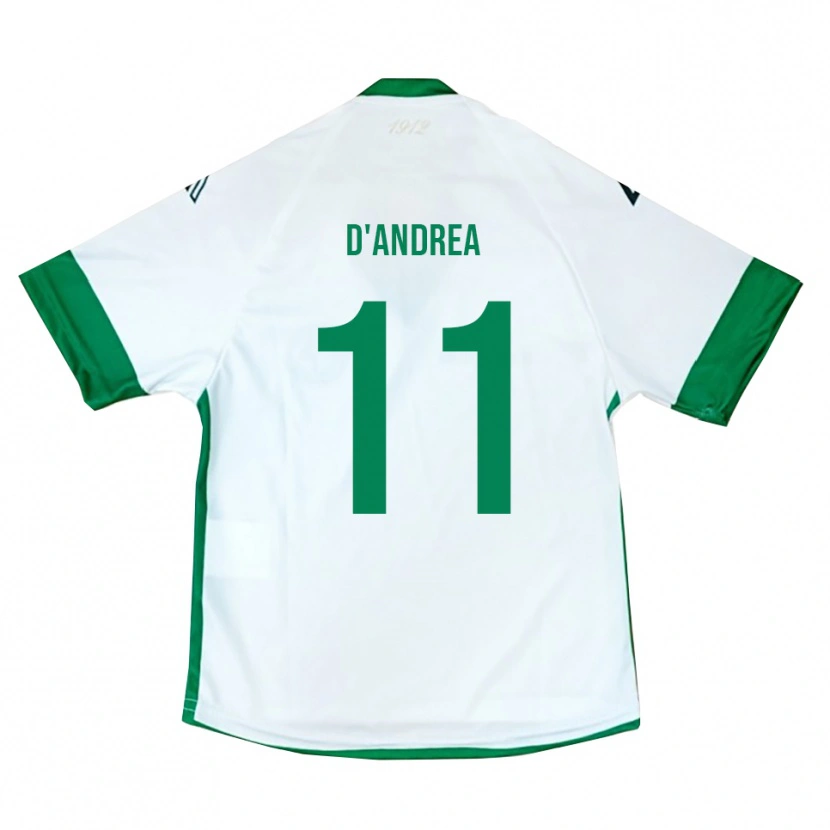 Danxen Niño Camiseta Luca D'andrea #11 Blanco Verde Azul 2ª Equipación 2025/26 La Camisa México