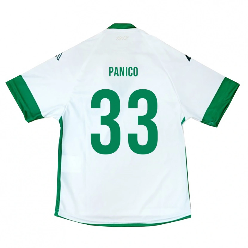 Danxen Niño Camiseta Giuseppe Panico #33 Blanco Verde Azul 2ª Equipación 2025/26 La Camisa México
