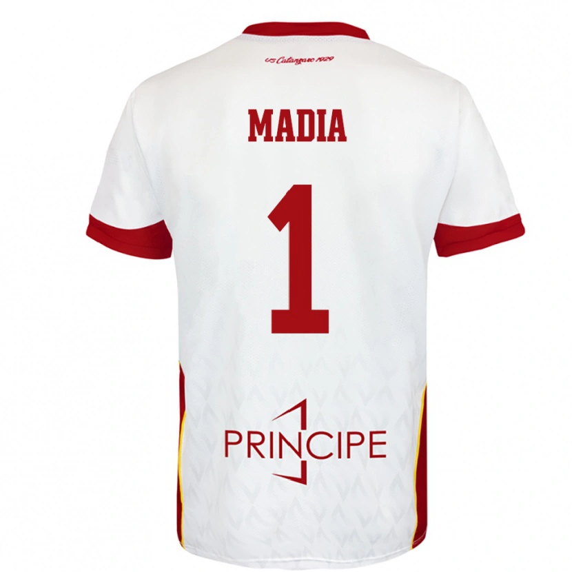 Danxen Niño Camiseta Lorenzo Madia #1 Blanco Rojo 2ª Equipación 2025/26 La Camisa México