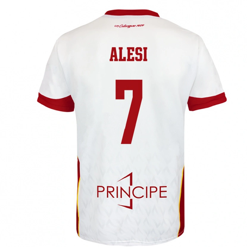 Danxen Niño Camiseta Gabriele Alesi #7 Blanco Rojo 2ª Equipación 2025/26 La Camisa México