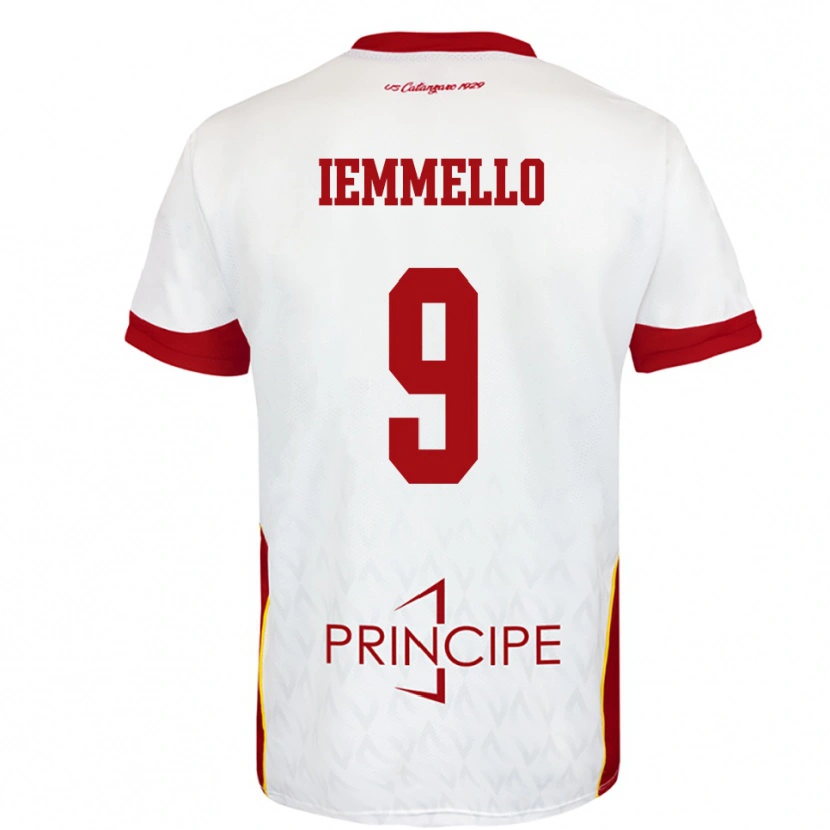 Danxen Niño Camiseta Pietro Iemmello #9 Blanco Rojo 2ª Equipación 2025/26 La Camisa México