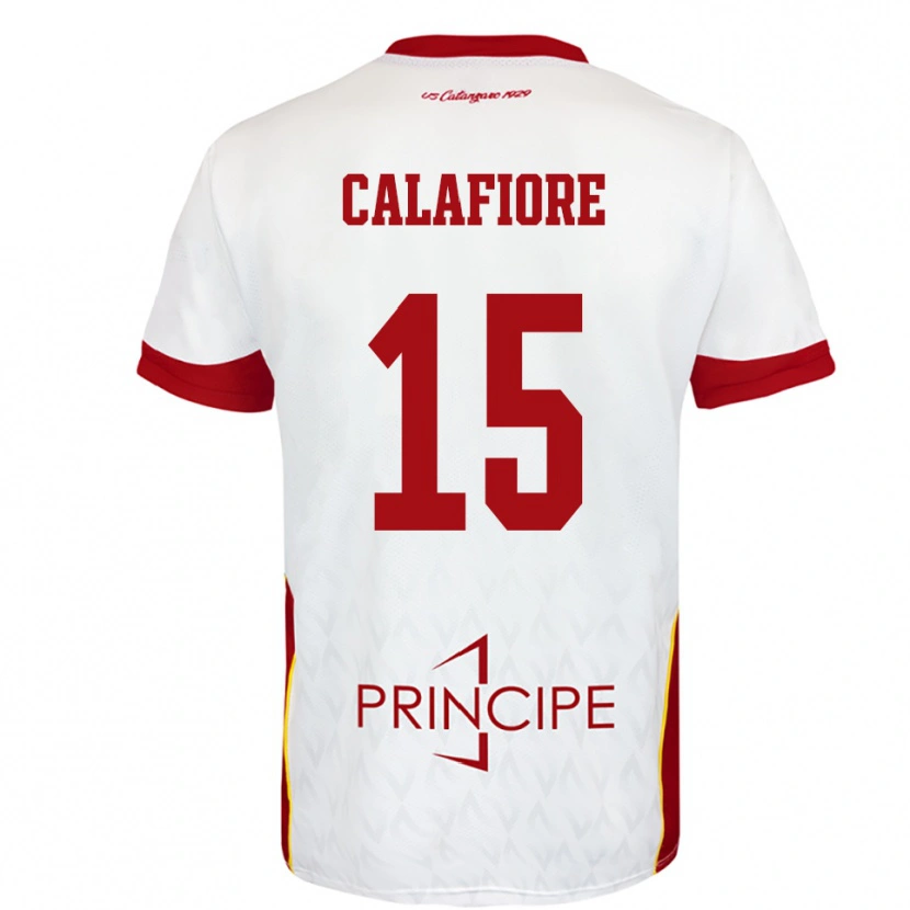 Danxen Niño Camiseta Donato Calafiore #15 Blanco Rojo 2ª Equipación 2025/26 La Camisa México