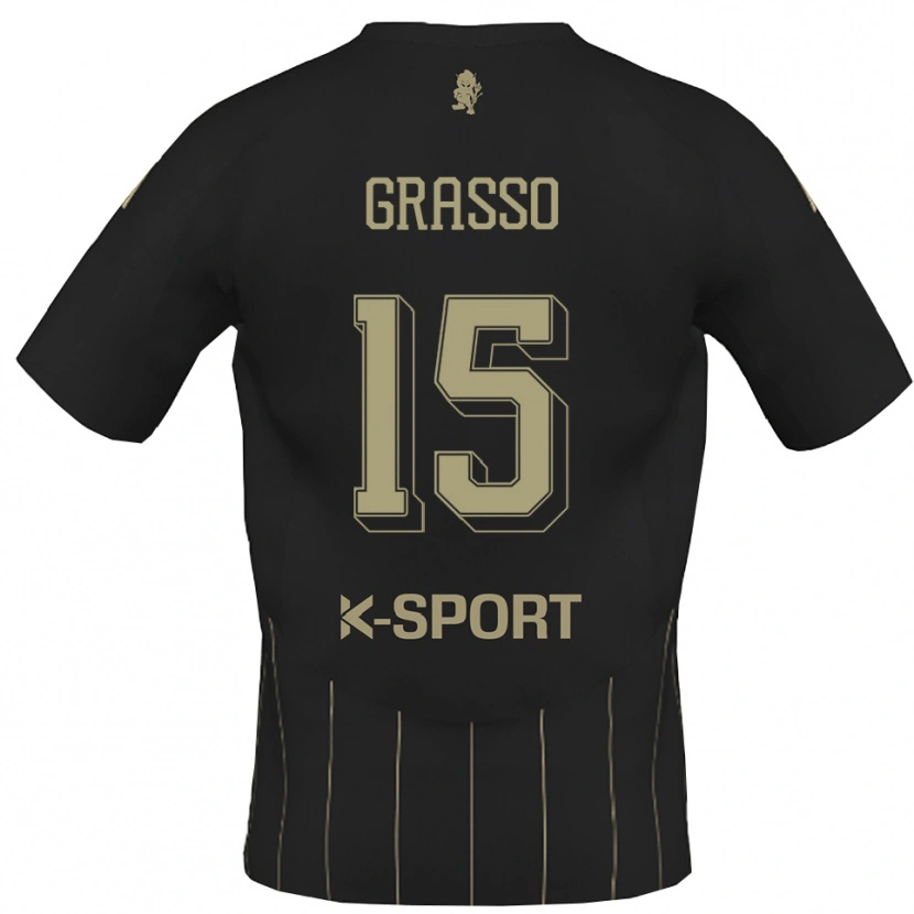 Danxen Niño Camiseta Agostino Grasso #15 Gris Blanco 2ª Equipación 2025/26 La Camisa México
