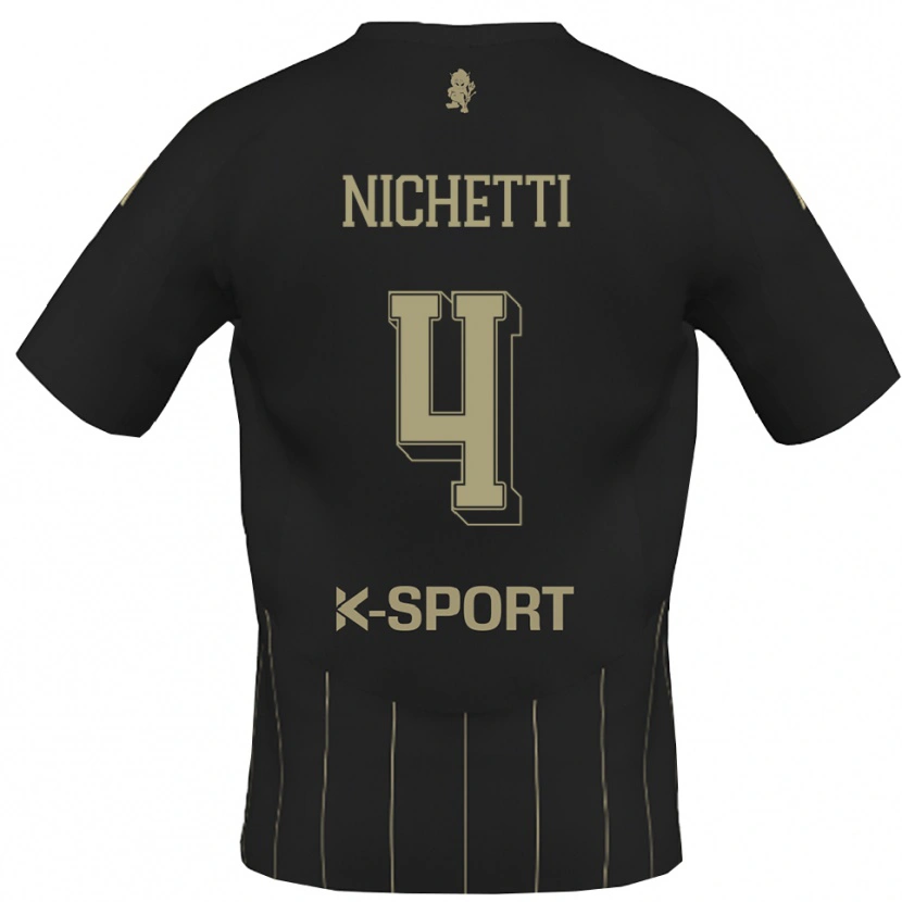 Danxen Niño Camiseta Marco Nichetti #4 Gris Blanco 2ª Equipación 2025/26 La Camisa México