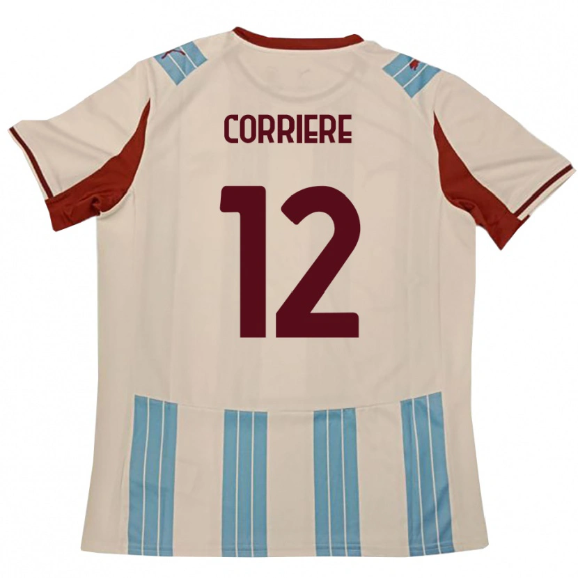 Danxen Niño Camiseta Francesco Corriere #12 Azul Celeste Blanco 2ª Equipación 2025/26 La Camisa México