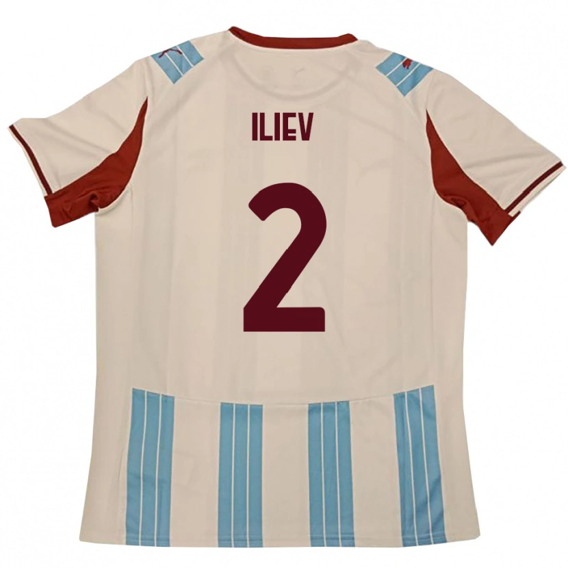 Danxen Niño Camiseta Mario Iliev #2 Azul Celeste Blanco 2ª Equipación 2025/26 La Camisa México