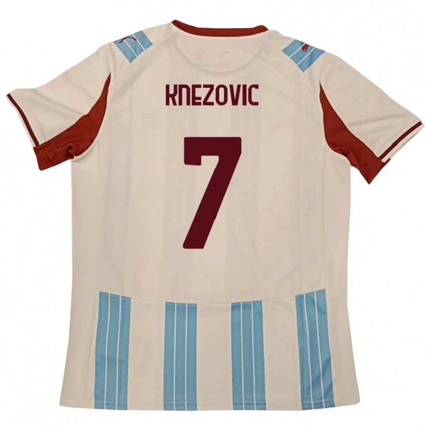 Danxen Niño Camiseta Borna Knezovic #7 Azul Celeste Blanco 2ª Equipación 2025/26 La Camisa México