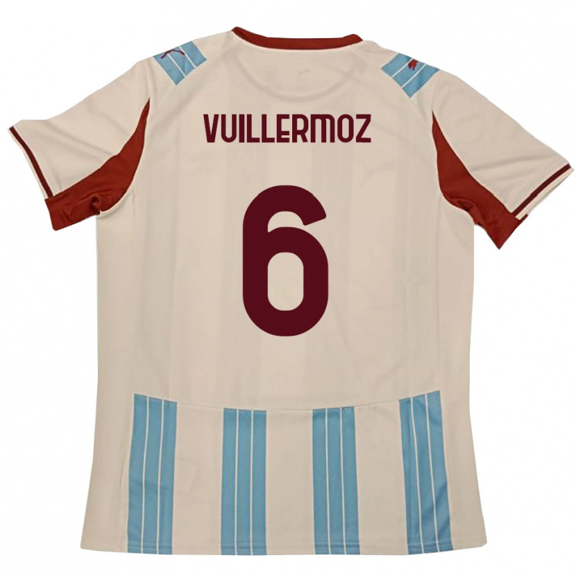 Danxen Niño Camiseta Joshua Vuillermoz #6 Azul Celeste Blanco 2ª Equipación 2025/26 La Camisa México