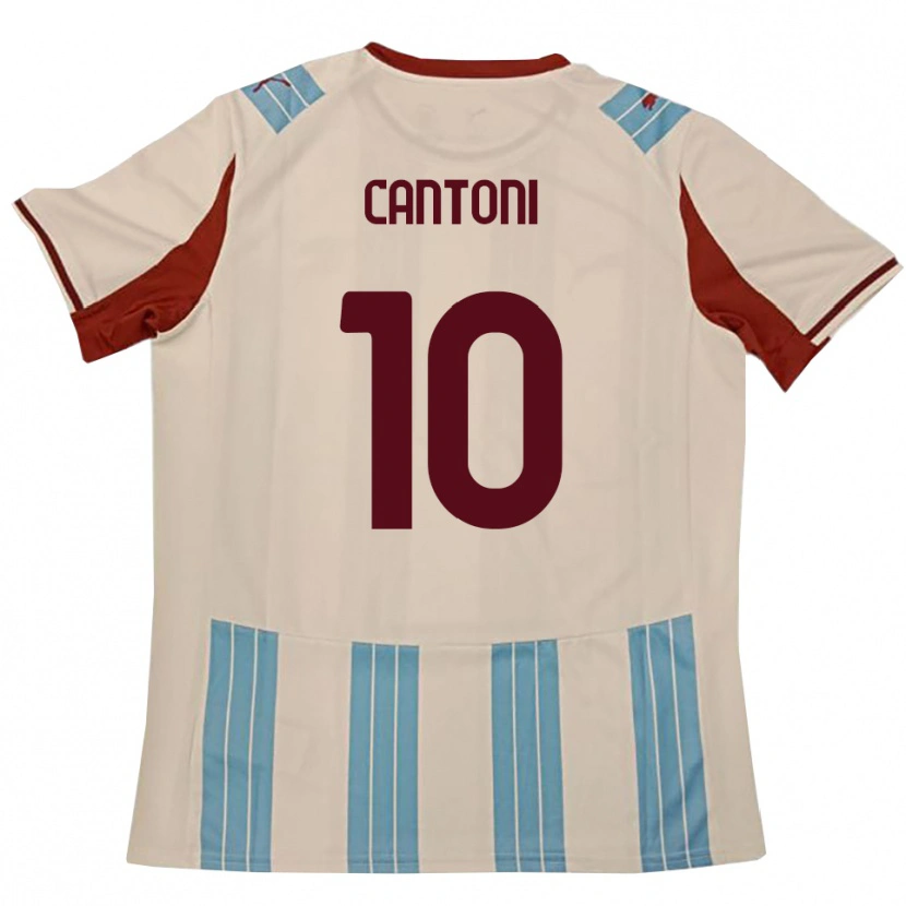 Danxen Niño Camiseta Simone Cantoni #10 Azul Celeste Blanco 2ª Equipación 2025/26 La Camisa México