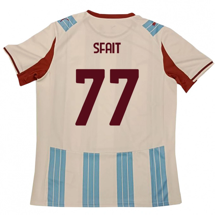 Danxen Niño Camiseta Andres Sfait #77 Azul Celeste Blanco 2ª Equipación 2025/26 La Camisa México