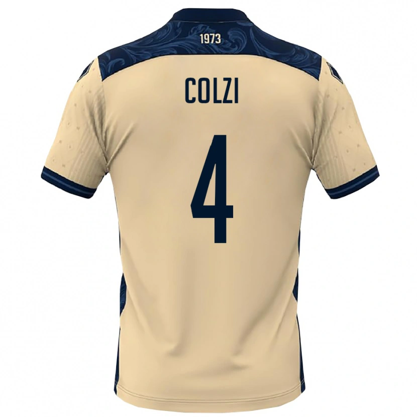 Danxen Niño Camiseta Gabriele Colzi #4 Blanco Marino 2ª Equipación 2025/26 La Camisa México