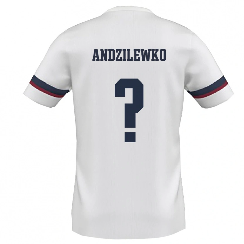 Danxen Niño Camiseta Andzilewko #0 Blanco Rojo 2ª Equipación 2025/26 La Camisa México