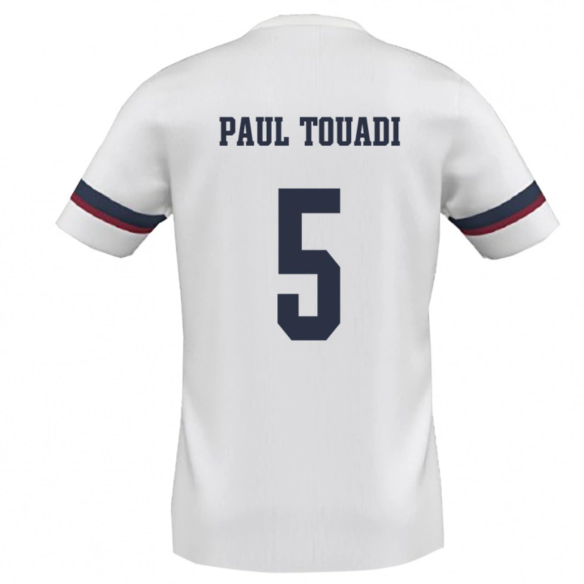 Danxen Niño Camiseta Jean Paul Touadi #5 Blanco Rojo 2ª Equipación 2025/26 La Camisa México