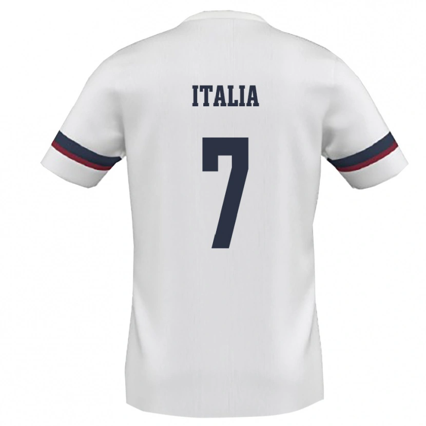 Danxen Niño Camiseta Matteo Italia #7 Blanco Rojo 2ª Equipación 2025/26 La Camisa México