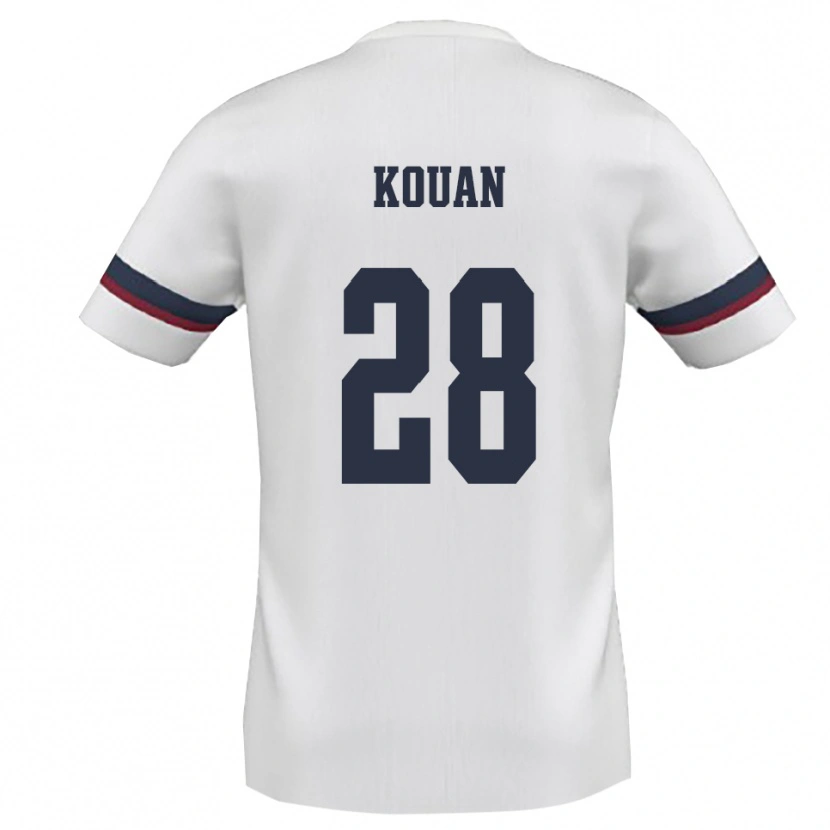 Danxen Niño Camiseta Christian Kouan #28 Blanco Rojo 2ª Equipación 2025/26 La Camisa México