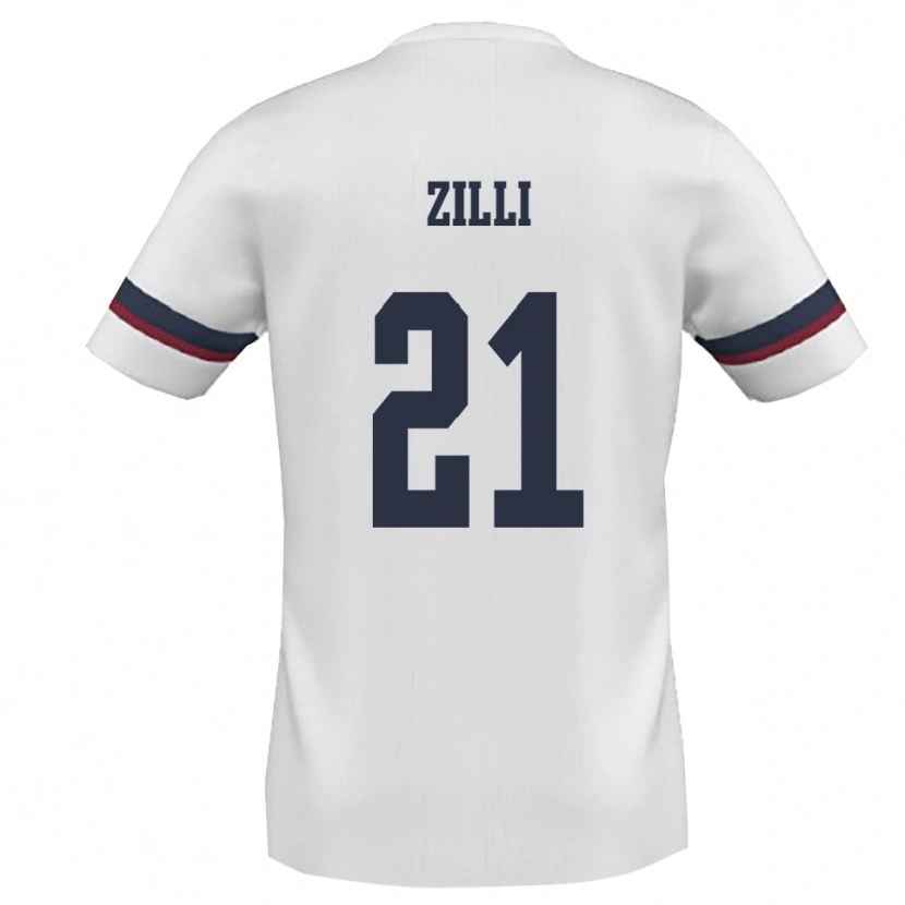 Danxen Niño Camiseta Massimo Zilli #21 Blanco Rojo 2ª Equipación 2025/26 La Camisa México