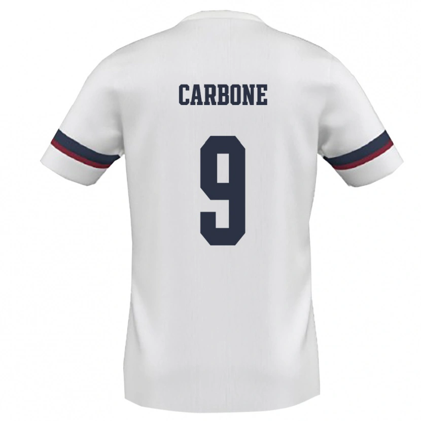 Danxen Niño Camiseta Raffaele Carbone #9 Blanco Rojo 2ª Equipación 2025/26 La Camisa México