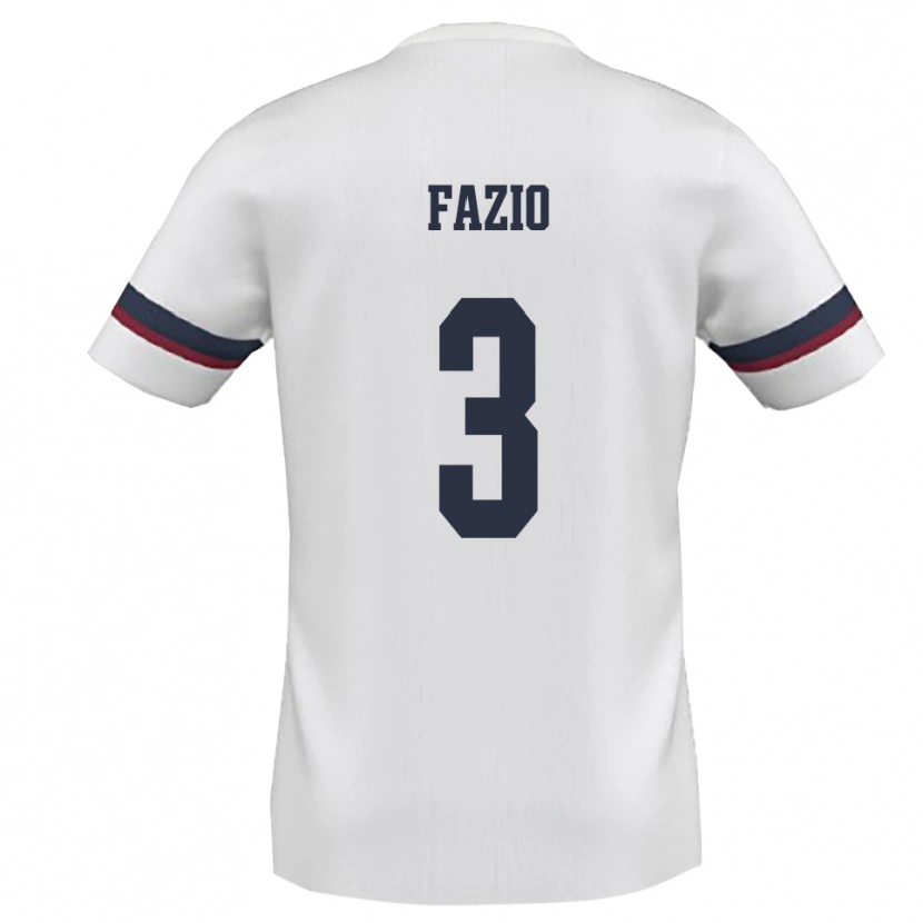 Danxen Niño Camiseta Carlo Fazio #3 Blanco Rojo 2ª Equipación 2025/26 La Camisa México