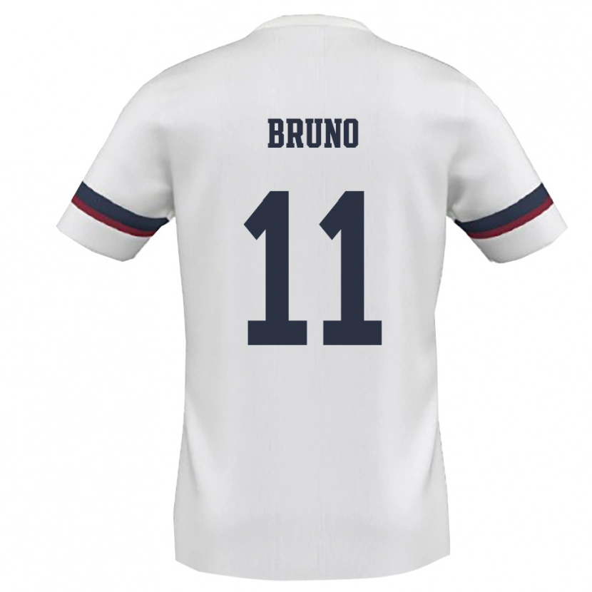 Danxen Niño Camiseta Niccolò Bruno #11 Blanco Rojo 2ª Equipación 2025/26 La Camisa México