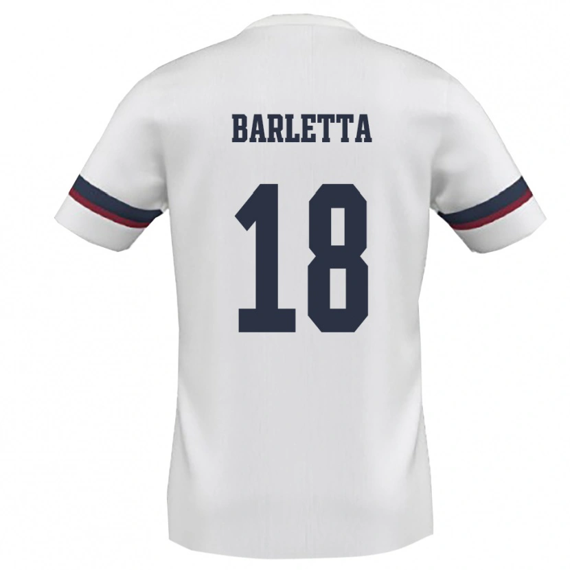 Danxen Niño Camiseta Emanuele Barletta #18 Blanco Rojo 2ª Equipación 2025/26 La Camisa México