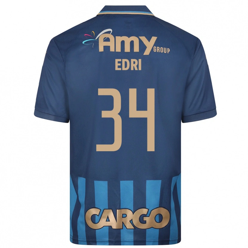 Danxen Niño Camiseta Shon Edri #34 Azul Marino 2ª Equipación 2025/26 La Camisa México