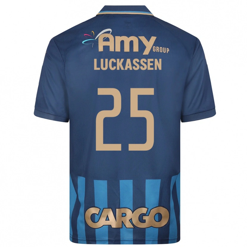 Danxen Niño Camiseta Derrick Luckassen #25 Azul Marino 2ª Equipación 2025/26 La Camisa México