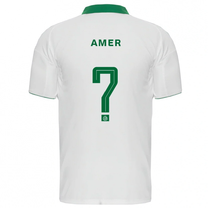 Danxen Niño Camiseta Mohamad Amer #0 Blanco Verde 2ª Equipación 2025/26 La Camisa México