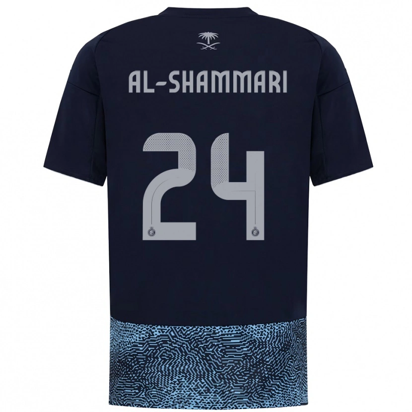 Danxen Niño Camiseta Mansour Al-Shammari #24 Marino Azul Celeste 2ª Equipación 2025/26 La Camisa México