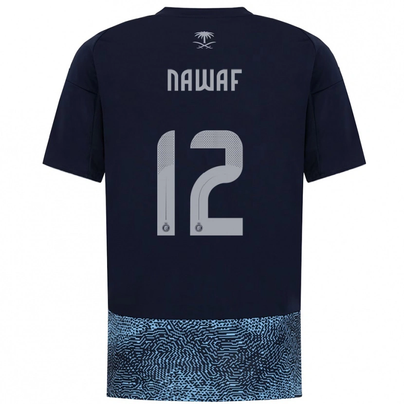 Danxen Niño Camiseta Nawaf Al-Boushal #12 Marino Azul Celeste 2ª Equipación 2025/26 La Camisa México