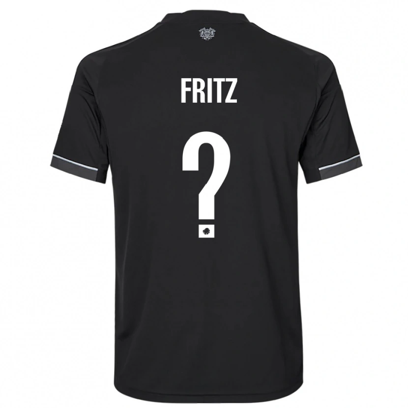 Danxen Niño Camiseta Gustav Fritz #0 Negro Blanco 2ª Equipación 2025/26 La Camisa México