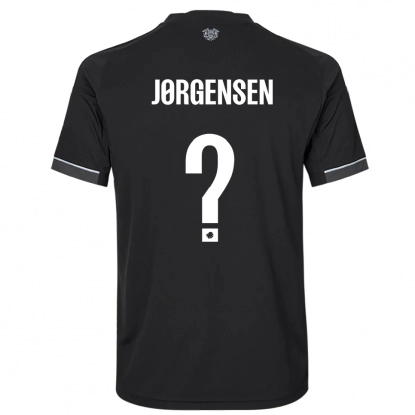 Danxen Niño Camiseta Mads Jørgensen #0 Negro Blanco 2ª Equipación 2025/26 La Camisa México