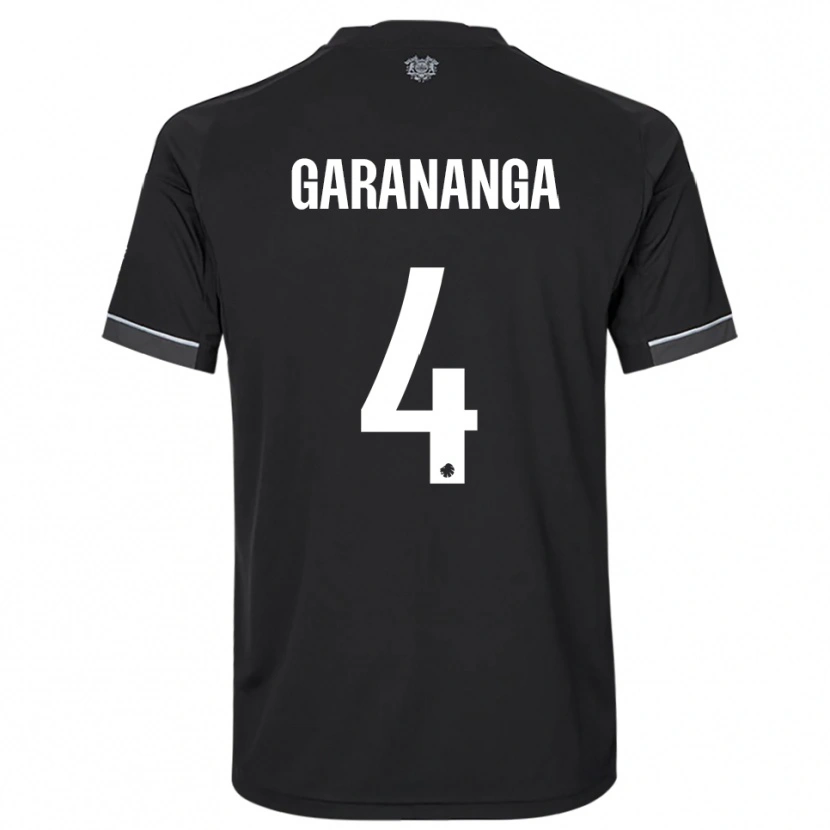 Danxen Niño Camiseta Munashe Garananga #4 Negro Blanco 2ª Equipación 2025/26 La Camisa México