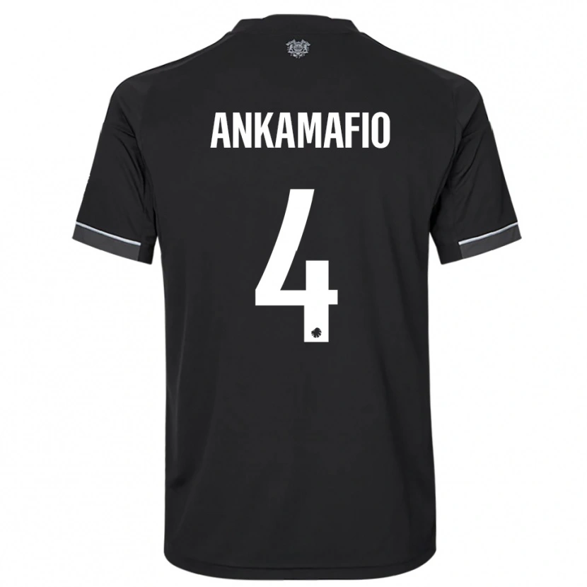 Danxen Niño Camiseta Graham Ankamafio #4 Negro Blanco 2ª Equipación 2025/26 La Camisa México