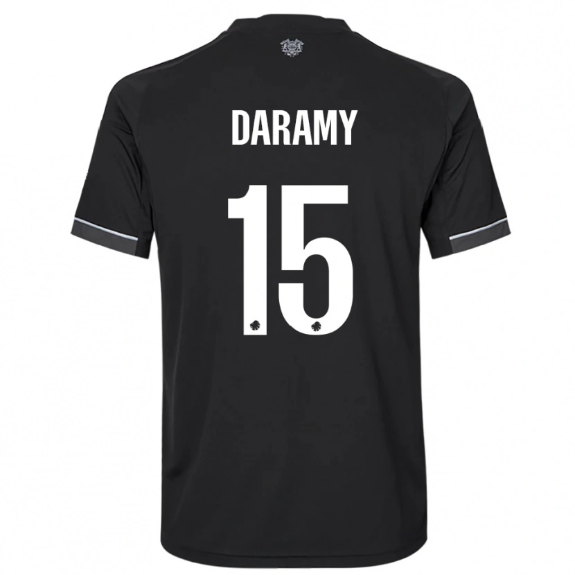 Danxen Niño Camiseta Abdul Daramy #15 Negro Blanco 2ª Equipación 2025/26 La Camisa México