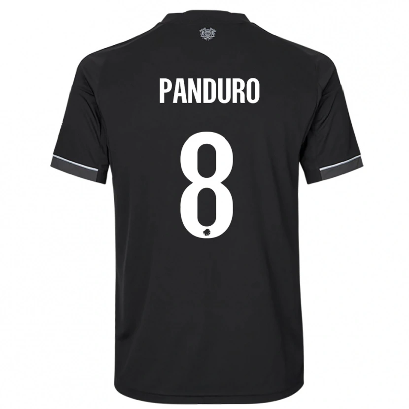 Danxen Niño Camiseta Tristan Panduro #8 Negro Blanco 2ª Equipación 2025/26 La Camisa México