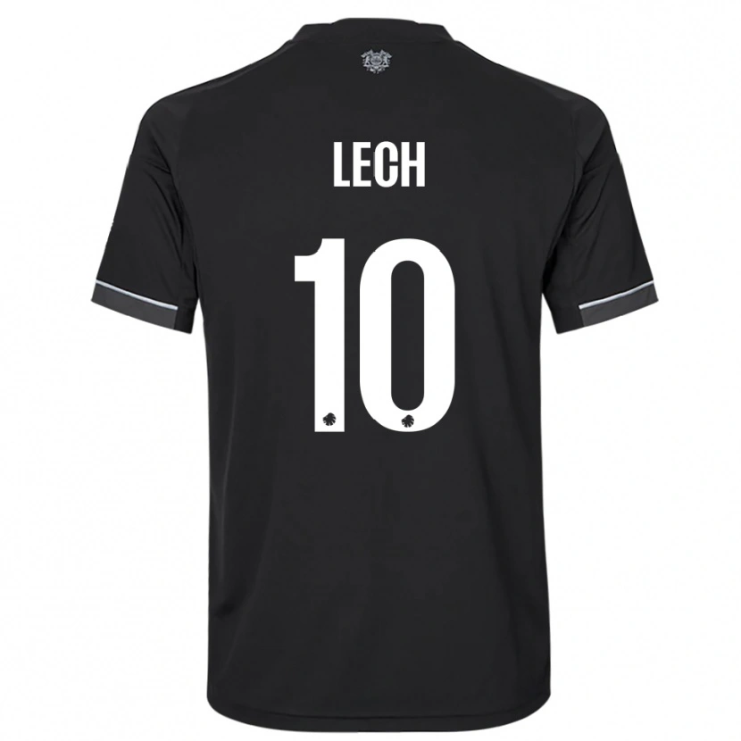 Danxen Niño Camiseta Josephine Lech #10 Negro Blanco 2ª Equipación 2025/26 La Camisa México