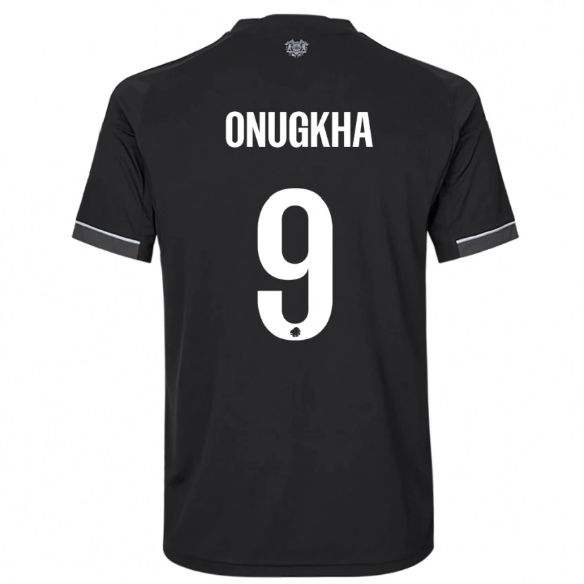 Danxen Niño Camiseta German Onugkha #9 Negro Blanco 2ª Equipación 2025/26 La Camisa México