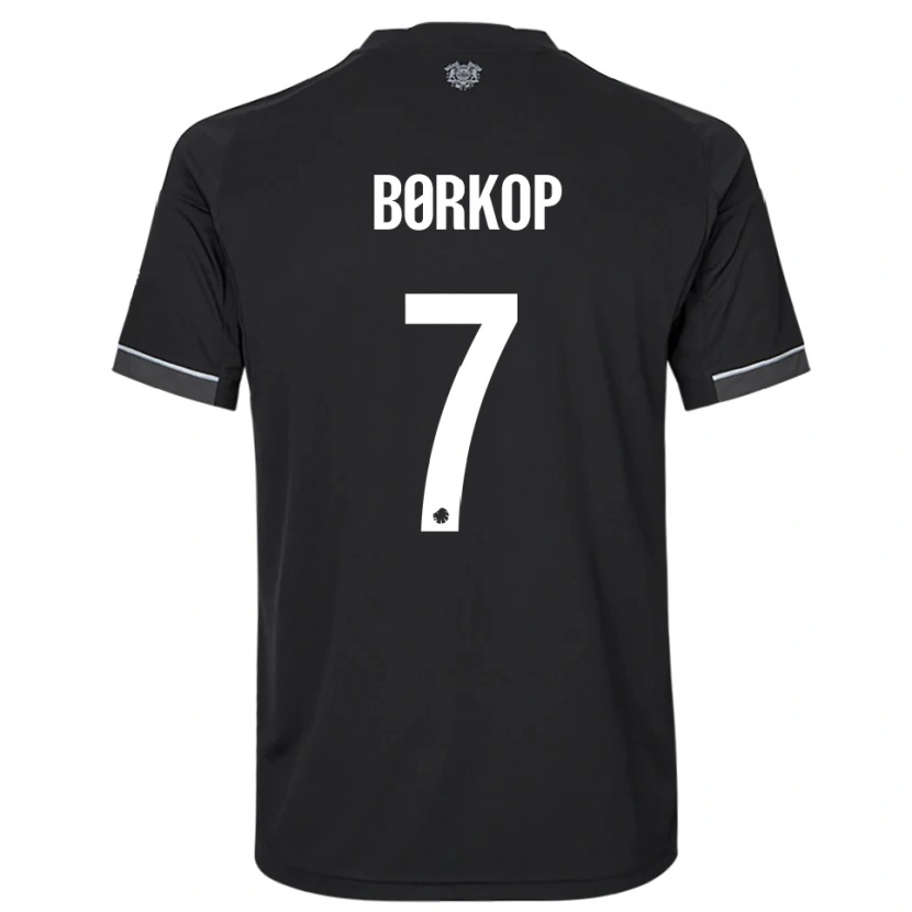 Danxen Niño Camiseta Julie Børkop #7 Negro Blanco 2ª Equipación 2025/26 La Camisa México