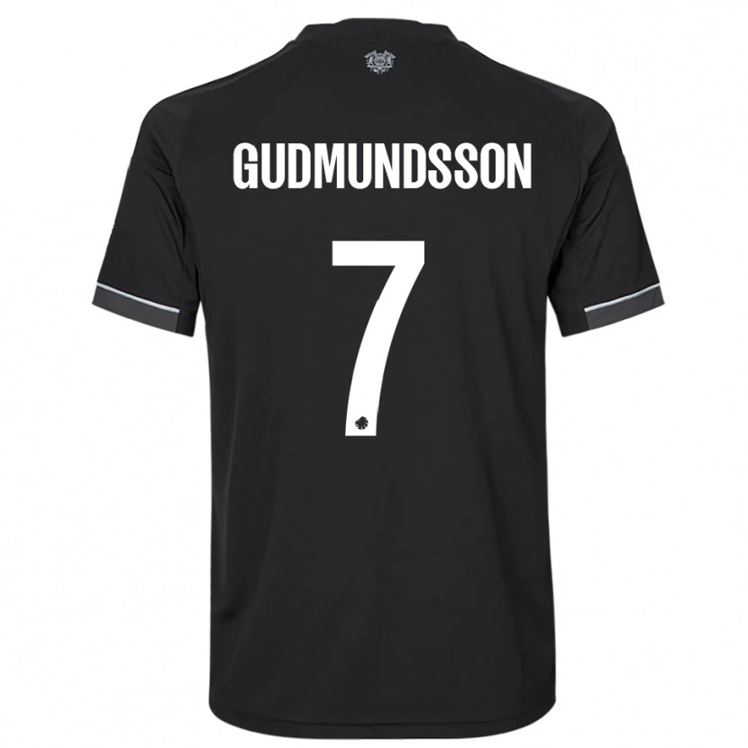 Danxen Niño Camiseta Galdur Gudmundsson #7 Negro Blanco 2ª Equipación 2025/26 La Camisa México