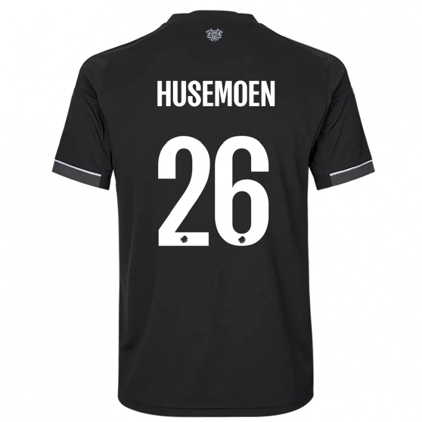 Danxen Niño Camiseta Astrid Husemoen #26 Negro Blanco 2ª Equipación 2025/26 La Camisa México