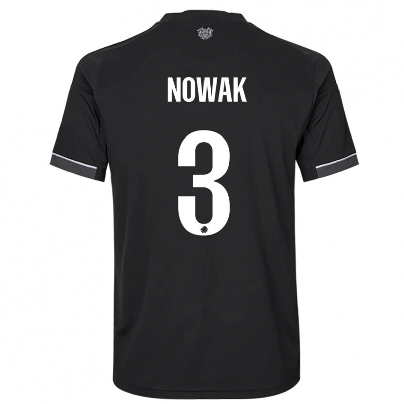 Danxen Niño Camiseta Julie Nowak #3 Negro Blanco 2ª Equipación 2025/26 La Camisa México