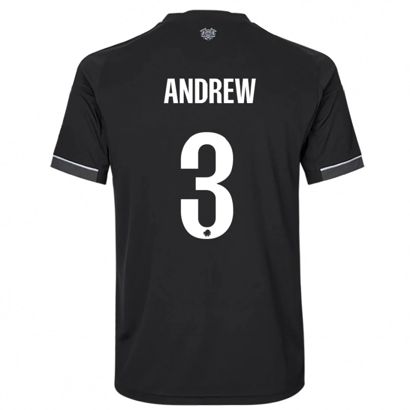 Danxen Niño Camiseta Tristan Andrew #3 Negro Blanco 2ª Equipación 2025/26 La Camisa México
