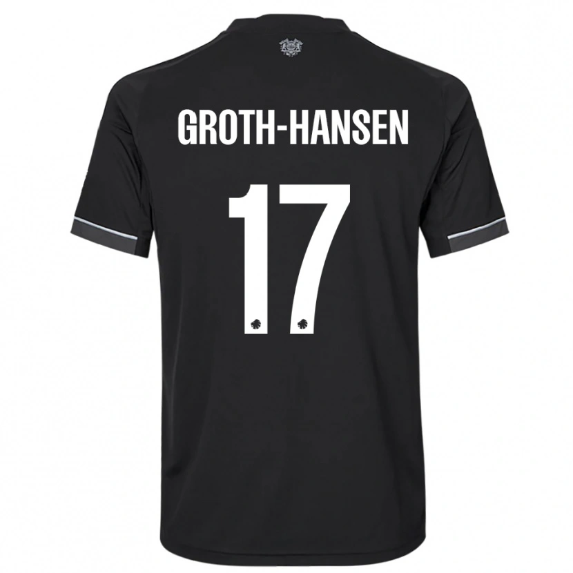 Danxen Niño Camiseta Paula Groth-Hansen #17 Negro Blanco 2ª Equipación 2025/26 La Camisa México