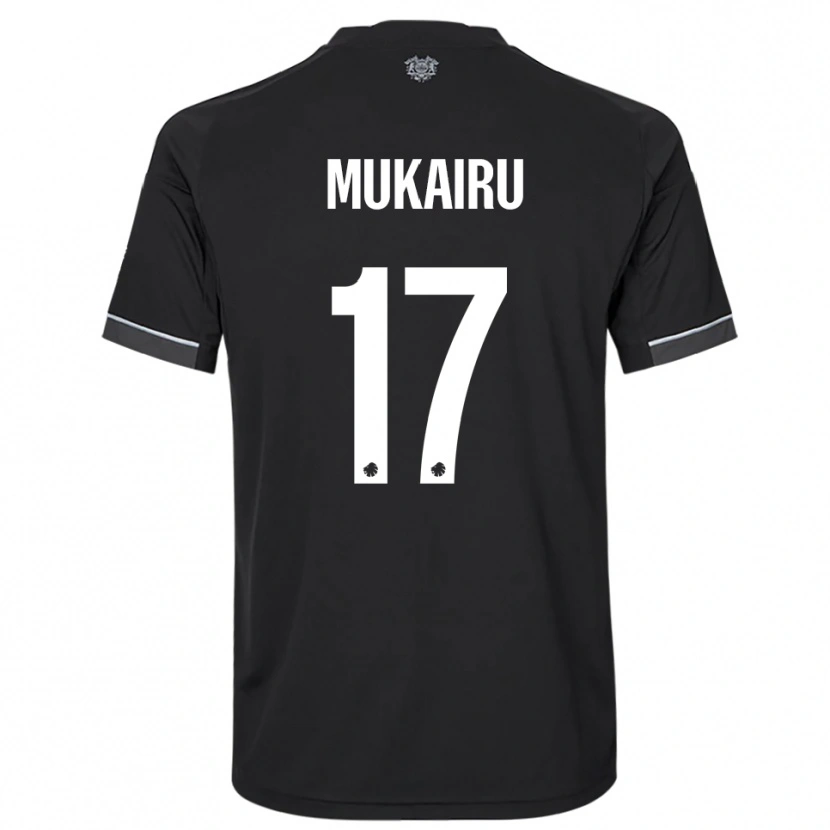 Danxen Niño Camiseta Paul Mukairu #17 Negro Blanco 2ª Equipación 2025/26 La Camisa México