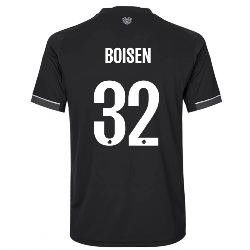 Danxen Niño Camiseta Frederikke Boisen #32 Negro Blanco 2ª Equipación 2025/26 La Camisa México