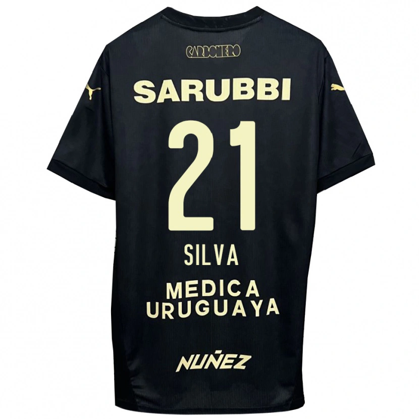 Danxen Niño Camiseta Gastón Silva #21 Negro Oro 2ª Equipación 2025/26 La Camisa México